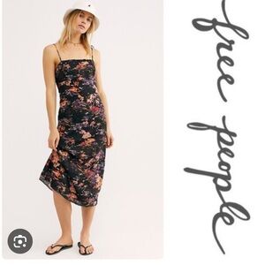 Free People tropical Sundress Midi size 8 EC
